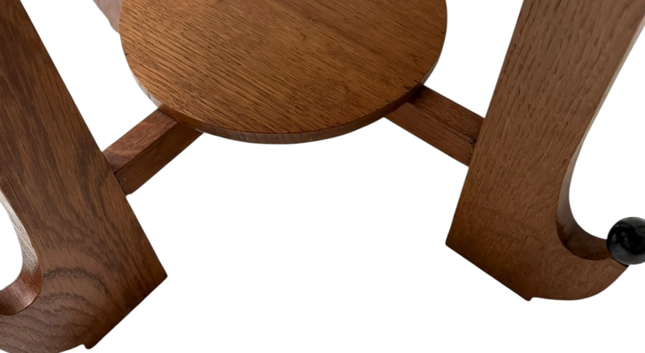 Art Deco Amsterdamse School Oak Side Table, 1920s